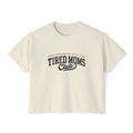 Tired Moms Club Boxy Tee — Funny Mom Shirt, 'Sleep Deprived But Still Alive' Casual Top
