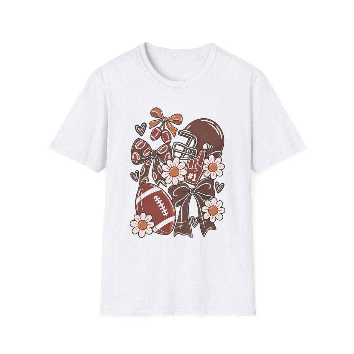Vintage Floral Football T-Shirt