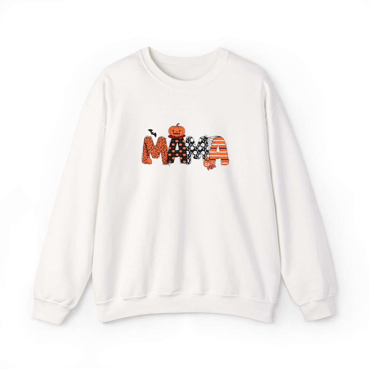 Mama Halloween Pumpkin Crewneck Sweatshirt