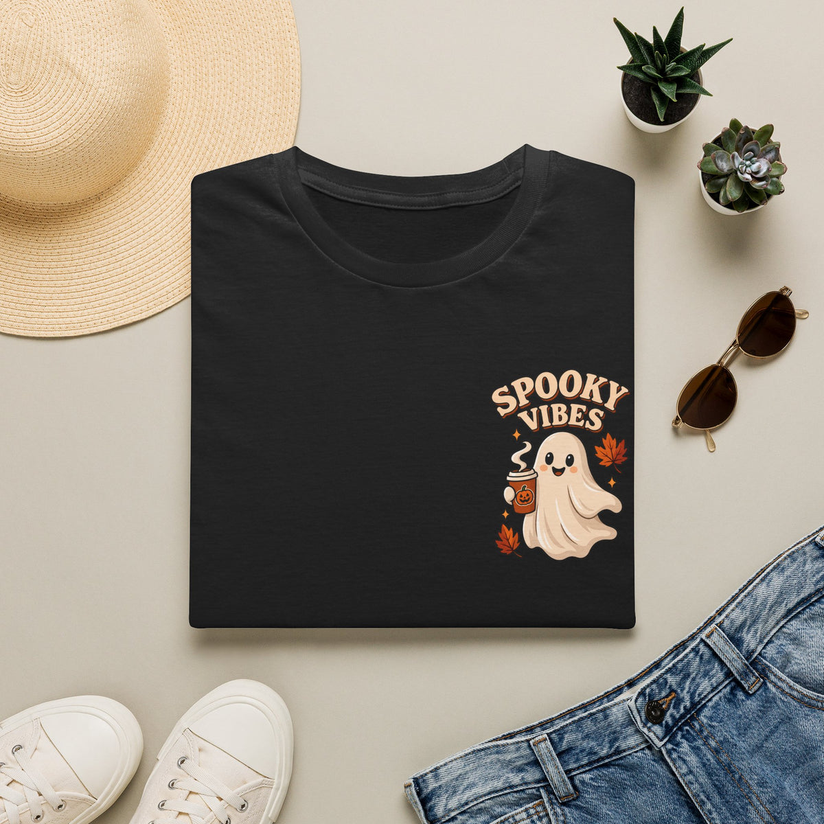 Spooky Vibes Ghost T-Shirt