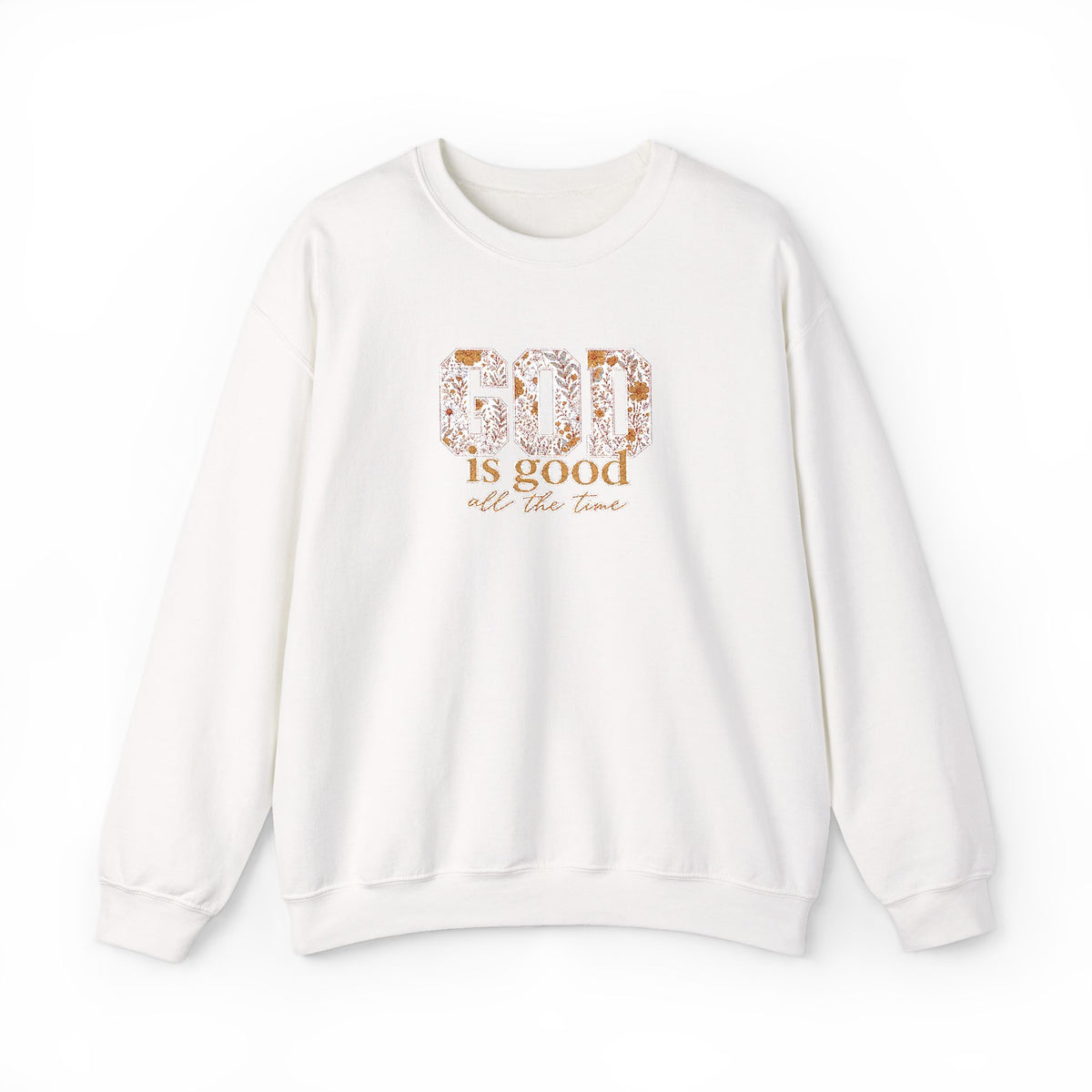 Floral 'Be Kind' White Crewneck Sweatshirt