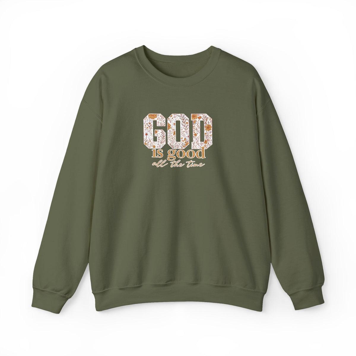 Floral 'Be Kind' White Crewneck Sweatshirt