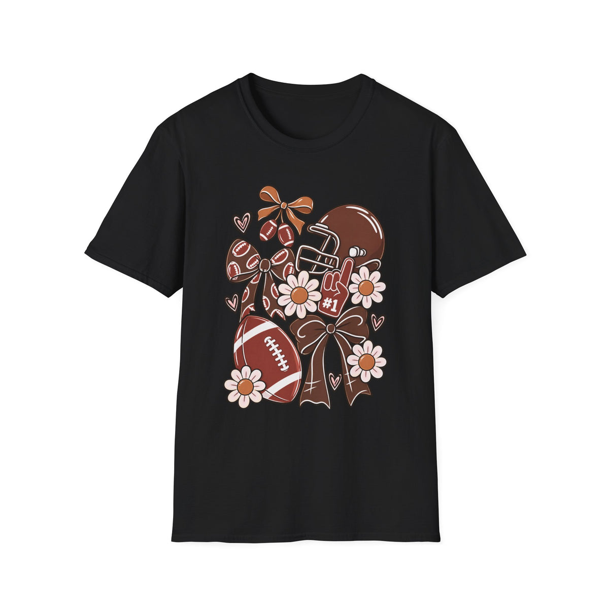 Vintage Floral Football T-Shirt