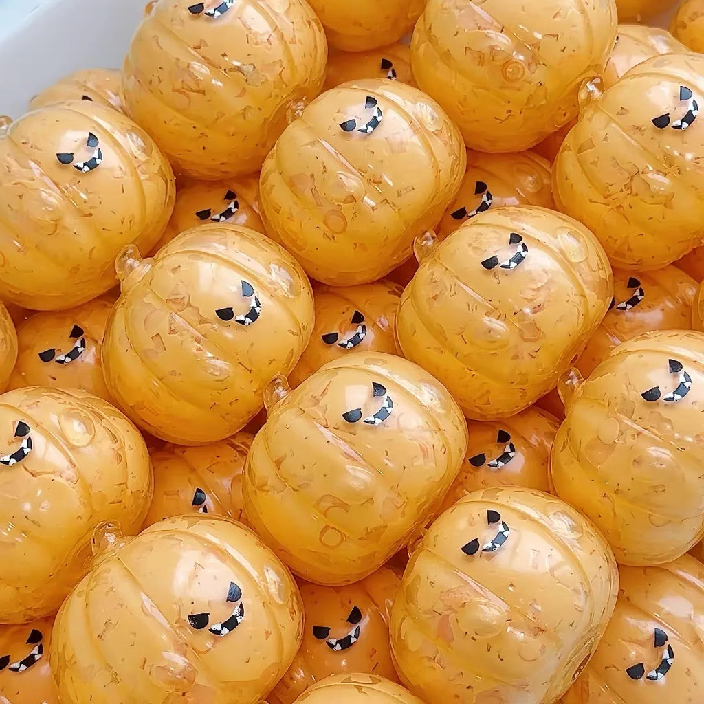 Halloween Squishies Ball Crunchy Handmade Pumpkin Squishy Toy Slow Rising Squeeze Stress Relief Toy Halloween Party Favor Gifts