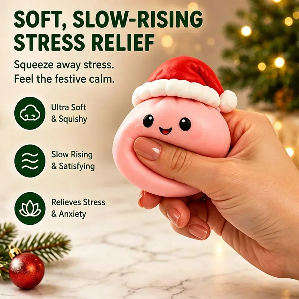 Christmas Dumpling Squishy Advent Calendar 24 Days Countdown Mystery Surprise Dumpling Anxiety Relief Slow Rising Decompression