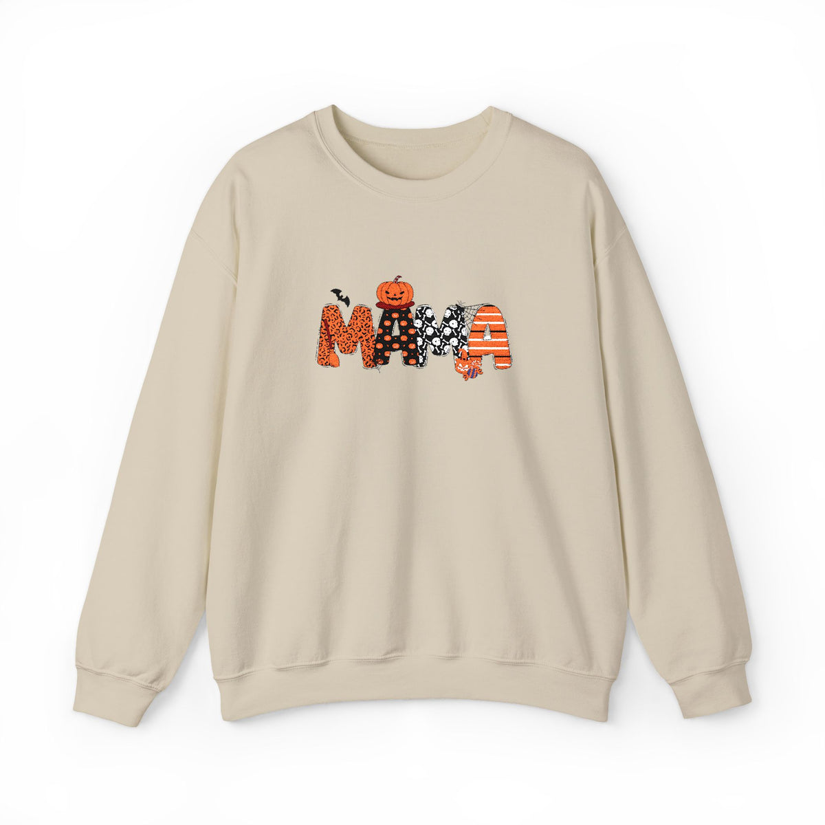 Mama Halloween Pumpkin Crewneck Sweatshirt
