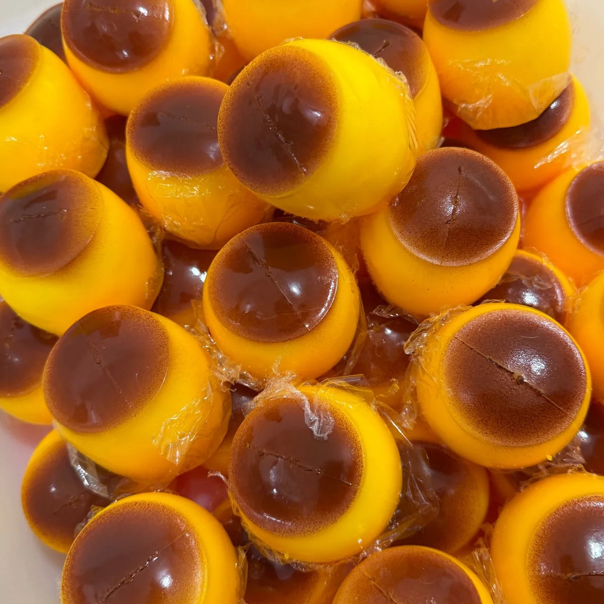 Crispy Sound Caramel Pudding Squeezing Toy Homemade DIY Handmade Squeeze Ball Non-rebound Stress Relieving Toy for Gift