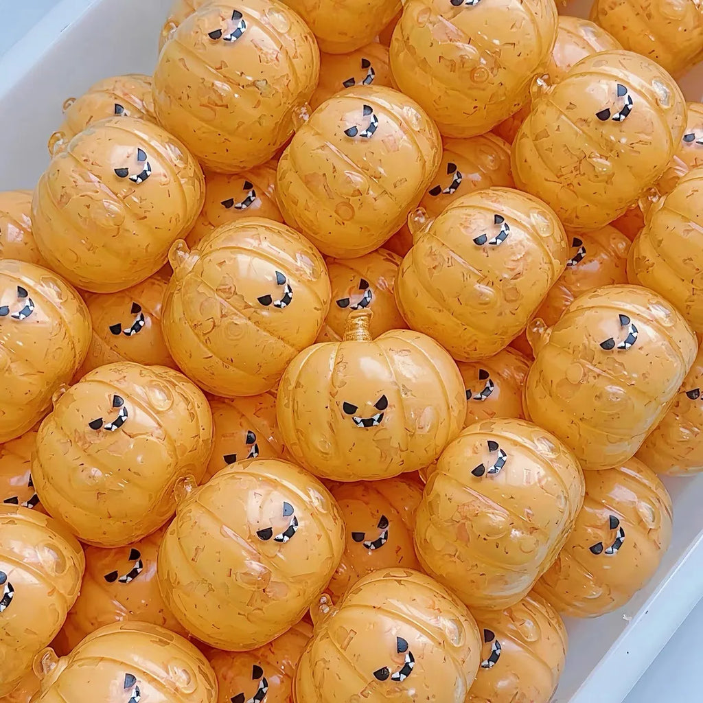 Halloween Squishies Ball Crunchy Handmade Pumpkin Squishy Toy Slow Rising Squeeze Stress Relief Toy Halloween Party Favor Gifts