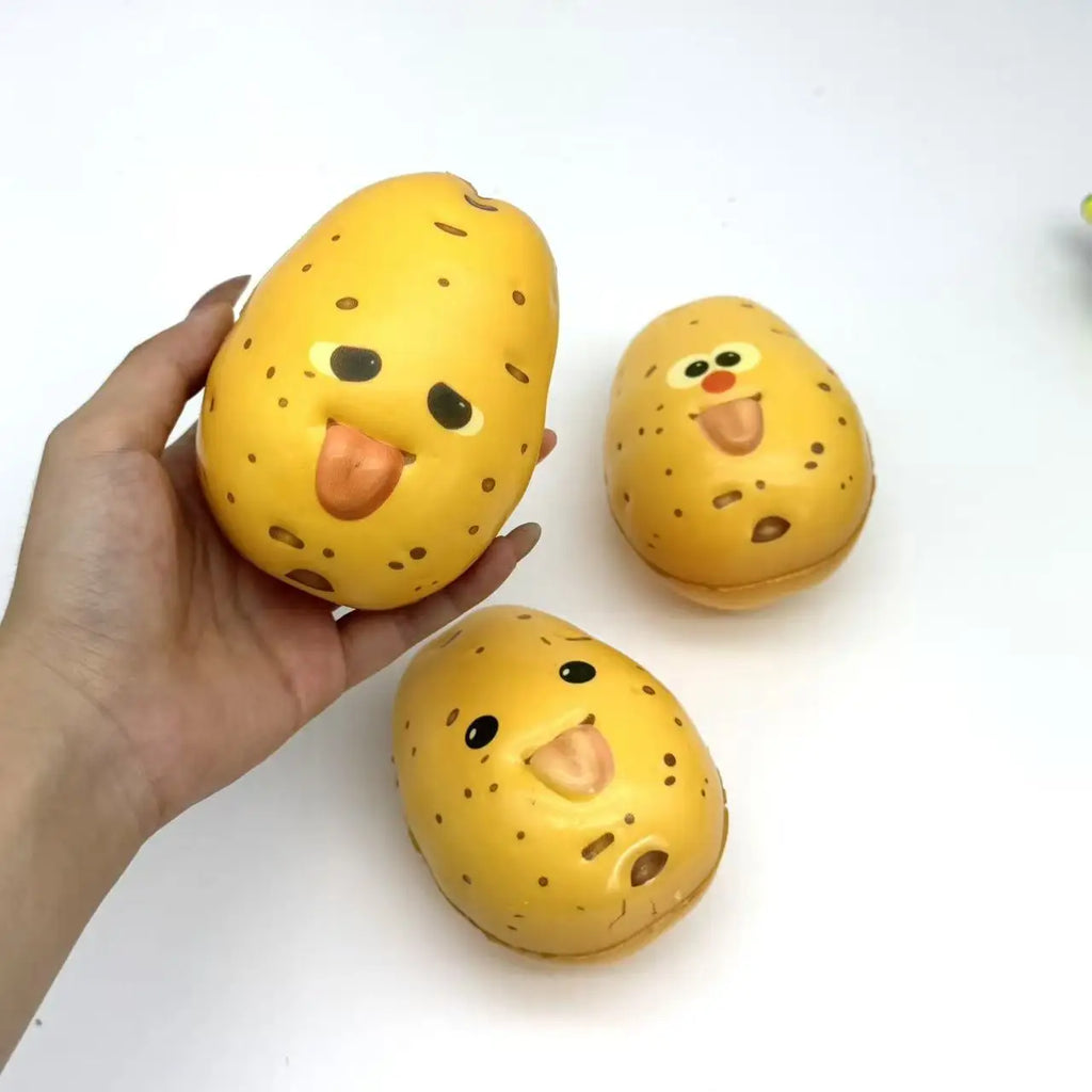 Cute Simulation Potato Strawberry Slow Rising Squishy Toys Cucumber Squeeze Fidget Toy PU Foam Stress Relief Decompression Gift