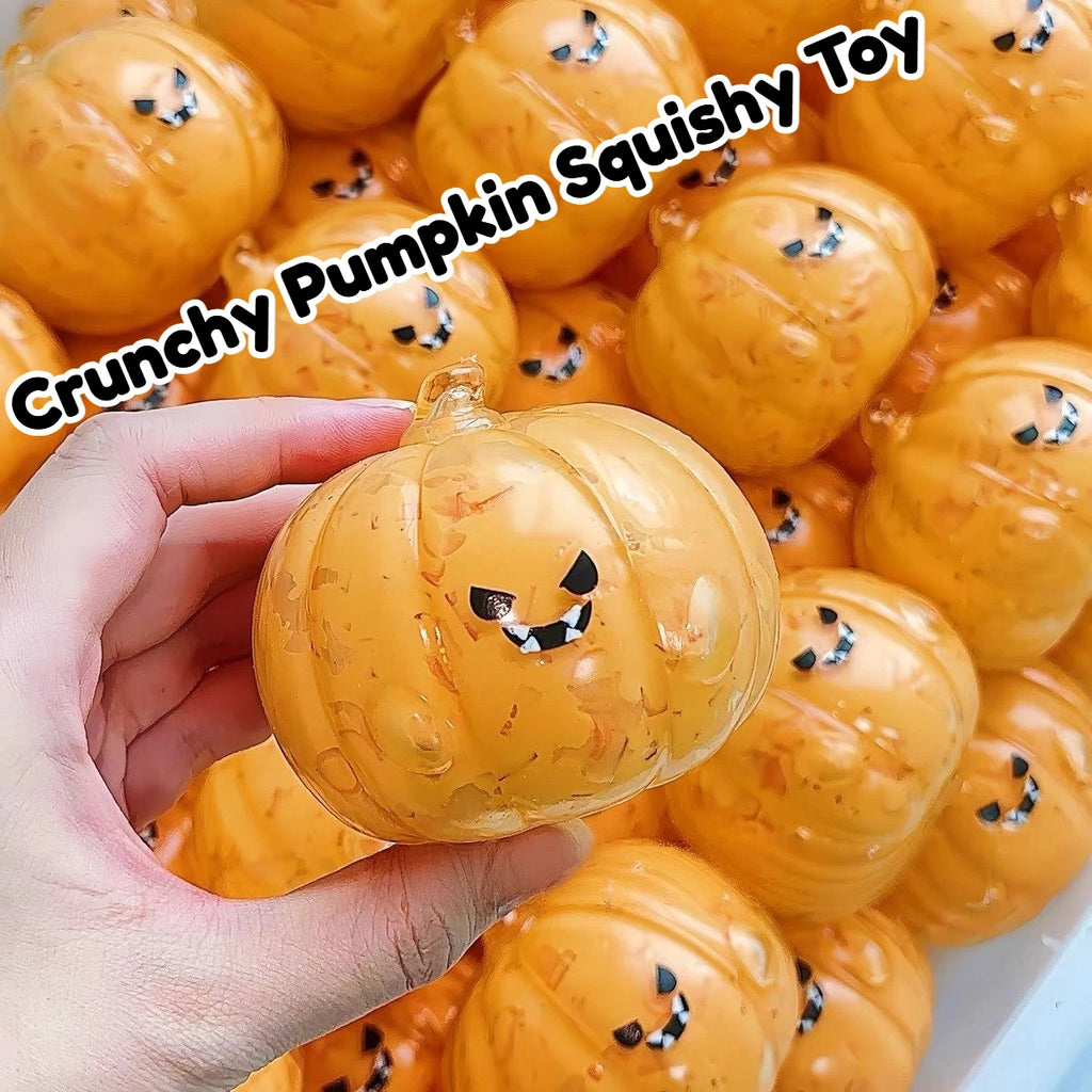 Halloween Squishies Ball Crunchy Handmade Pumpkin Squishy Toy Slow Rising Squeeze Stress Relief Toy Halloween Party Favor Gifts